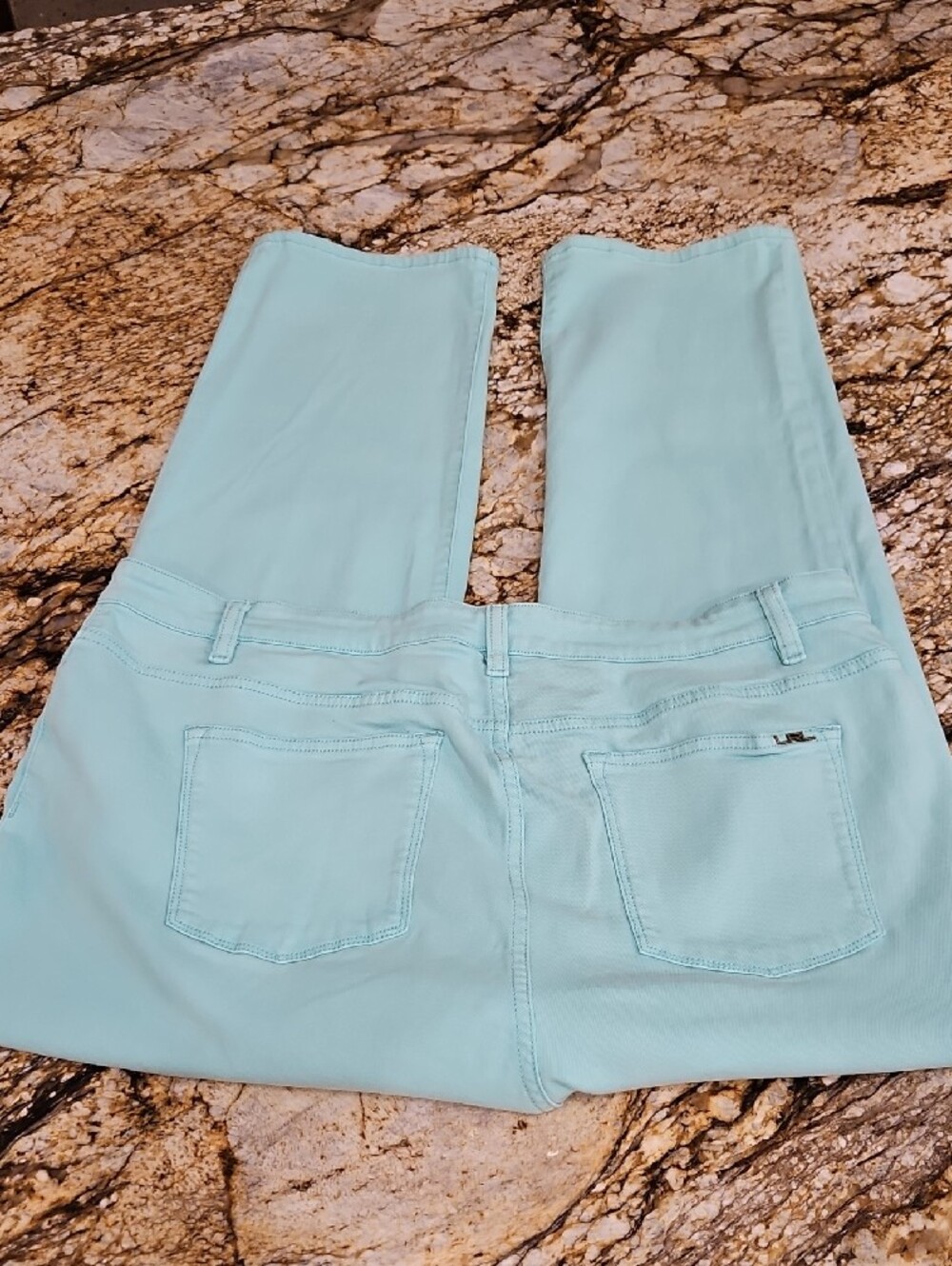LRL Lauren Jean Co. Women's Aqua Jeans. Size 20W Inseam 28" Rise 10" - Picture 2 of 5